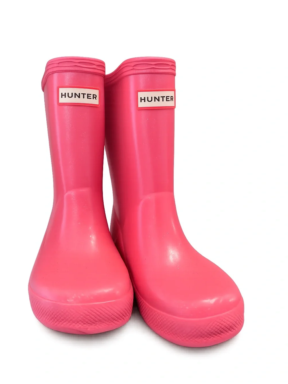Hunter Hot Pink Sparkle Kids' Waterproof Rain Boots Size: 8T